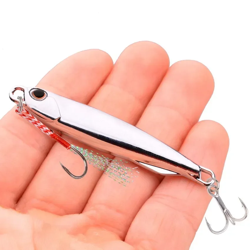 23PCS Metal Cast Jig Spoon Lures Set 60G 40G 30G Artificial Bait Shore Slow  Jigging Fishing Lures Super Hard Bass Fishing Tackle