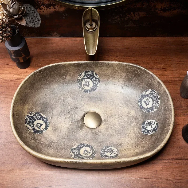 Single Basin Ceramic Basin Bathroom Washbasin Household Sink