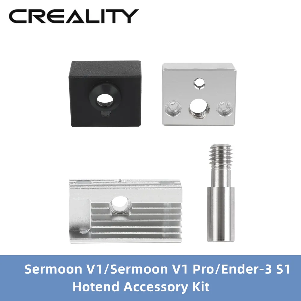 Creality Ender-3 S1 Hotend Accessory Kit  Nozzle Kit and Heating Block and Heat Sink Block and Throat and Silicone Sleeve Parts