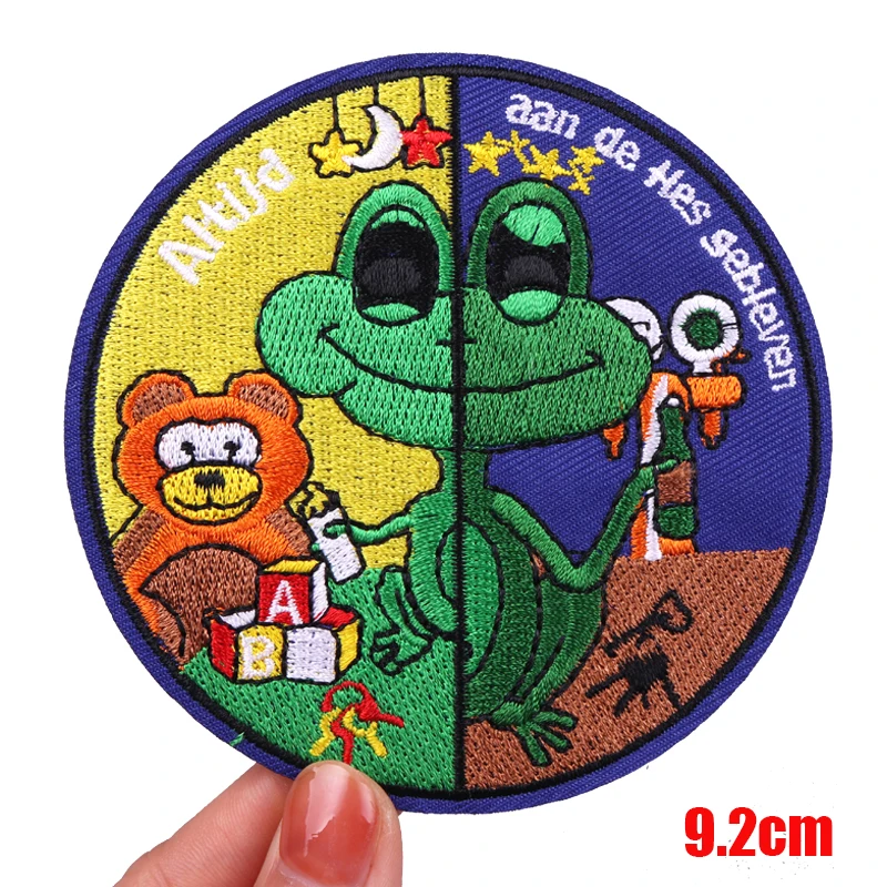 Oeteldonk Embroidered DIY Frog Carnival Iron-On Patch