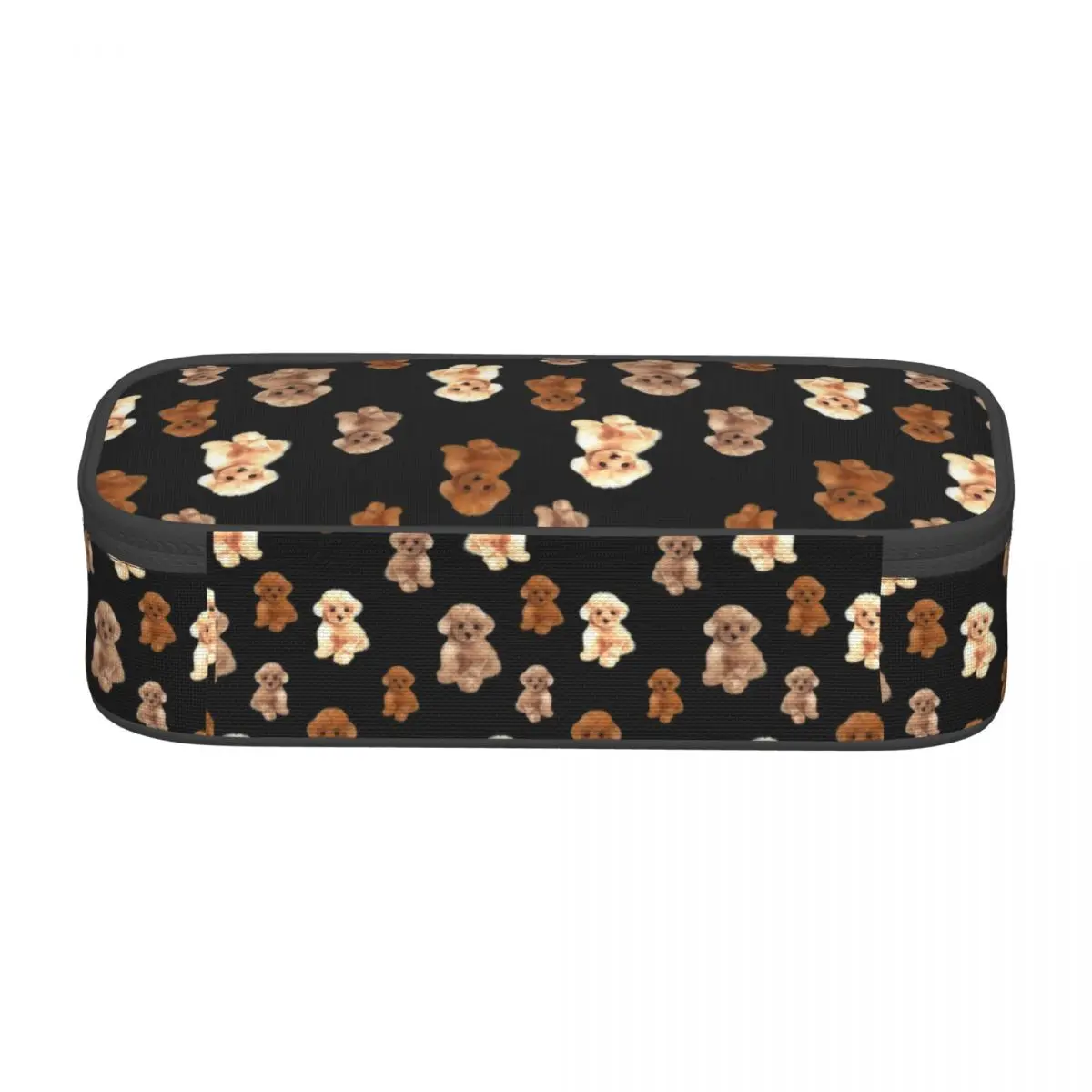 Teacup Poodle Dog Pencil Cases for Girls Boys Large Capacity Pet Lover Pen Box Bag School Accessories