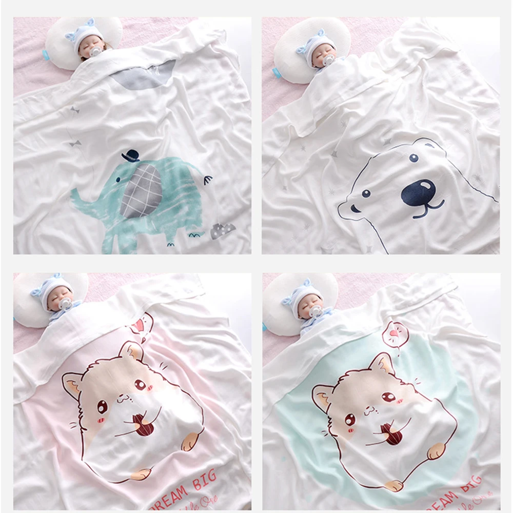 king size comforter sets Kangobaby #My Soft Life# Summer 2 Layers Bamboo Fiber Baby Bath Towel Nap Blanket Super Comfortable Newborn Muslin Swaddle down comforter