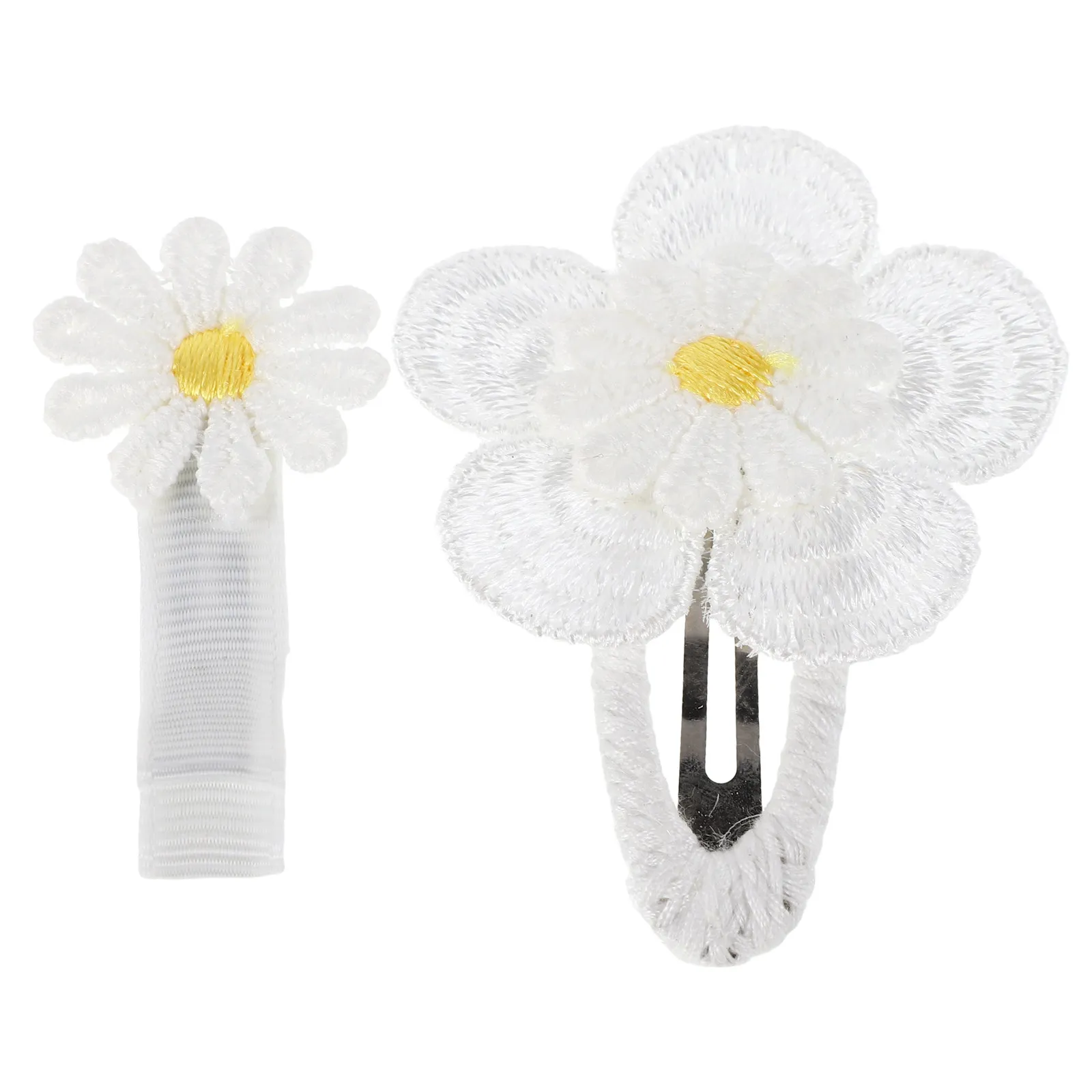 여성을위한 2Pcs 데이지 헤어 클립 작은 꽃 바레트 여름 해변 사진 소품 액세서리 소녀 모자