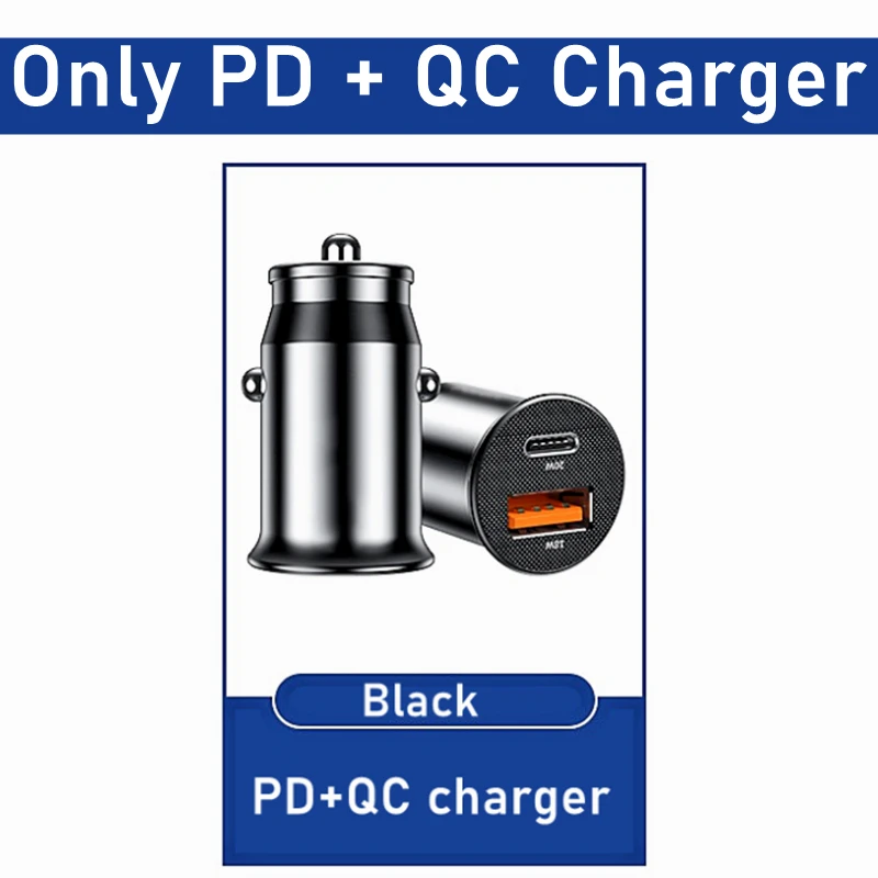 car usb port PD QC Car Charger 5A Dual USB LED QC3.0 Fast Charge Type C Phone Adapter For iPhone 13 12 11 XR iPad Sumsung Xiaomi Mi Huawei LG samsung super fast car charger Car Chargers