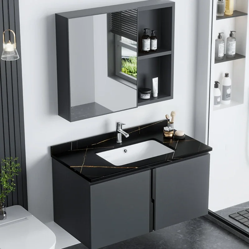 Lavandino Semplice Vanità Mobiletto Del Bagno Rubinetto Specchio Display Camera Da Letto Mobiletto Del Bagno Wc Badezimmer Schrank Mobili Alla Moda