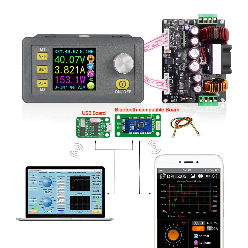 RD DPH5005 Buck-boost converter Constant Voltage current Programmable digital control Power Supply color LCD multimeter 50V 5A digital multimeter multimeter tester dc power supply converter