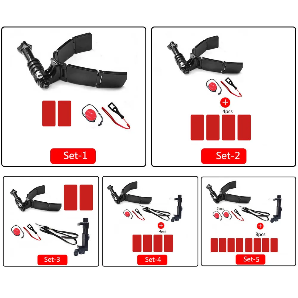 Description Picture 5 of itemTUYU Full Face Helmet Chin Mount Holder for GoPro Hero 9 8 7 5Yi 4K Insta360 Camera Strap Flodable Front Chin Mount Accessories