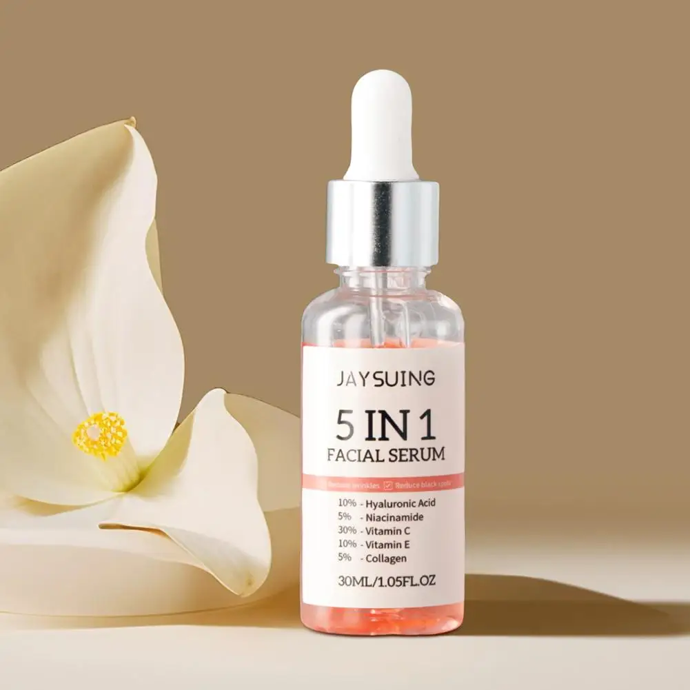 5 In 1 Niacinamide Serum Hyaluronic Acid Brightening Skin Moisturizing Rejuvenation Vitamin C Facial Essence Skin Care facial essence skin care set niacinamide serum