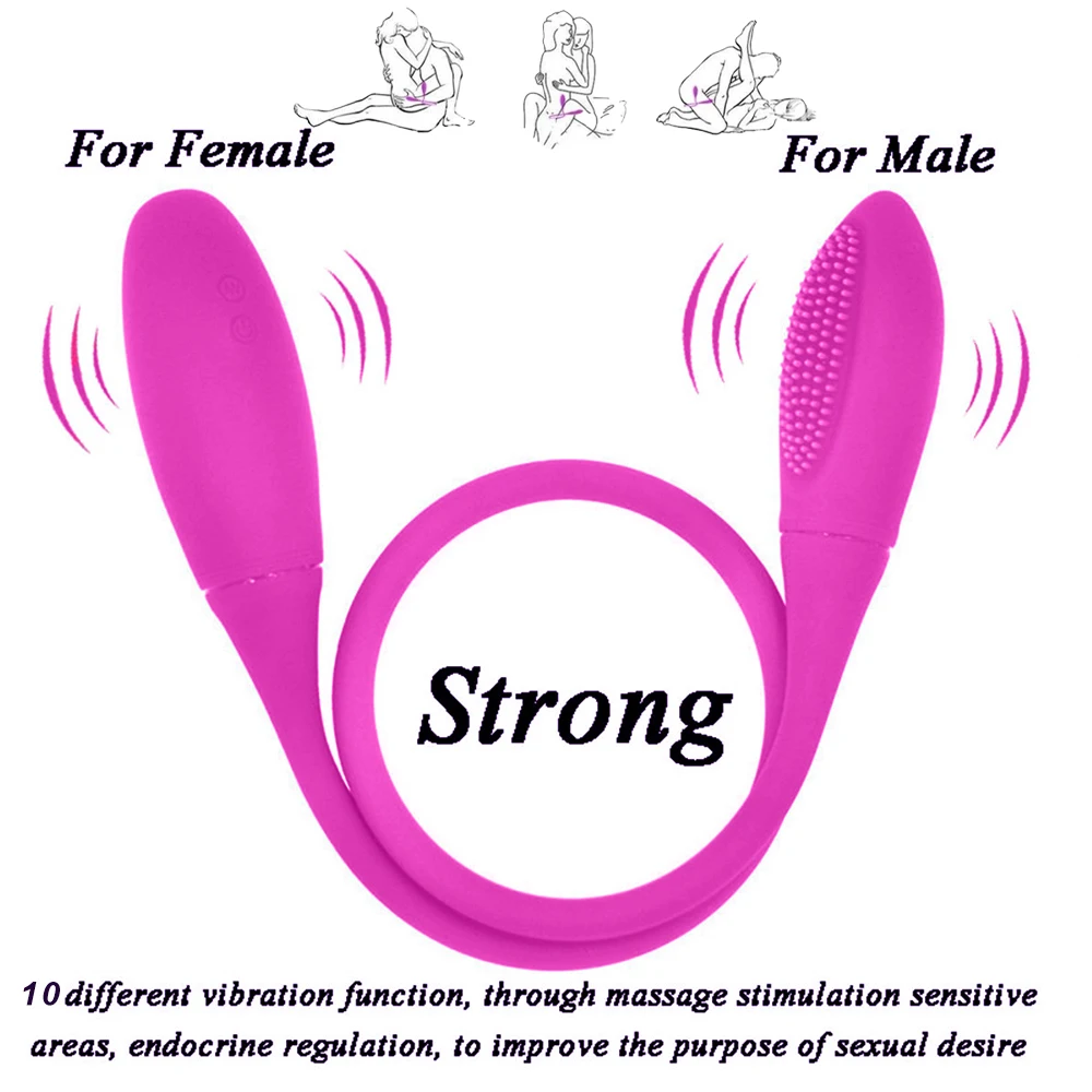 Vibrateurs de tête Double jouets sexuels pour femmes 10 vitesses gode masturbateur Clitoris Anal_voghion.com