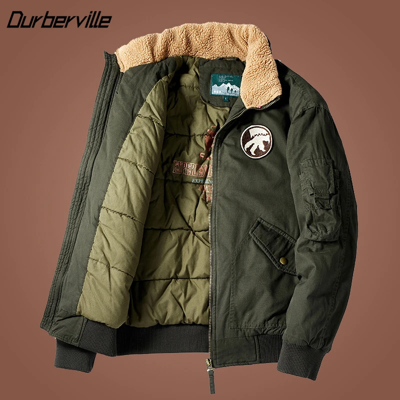  Autumn Winter Men Flight Bomber Parka Jackets Thermal Outwear Pilot Flight Coats for Male Top Clothing Warm Outwear Windbreak 
