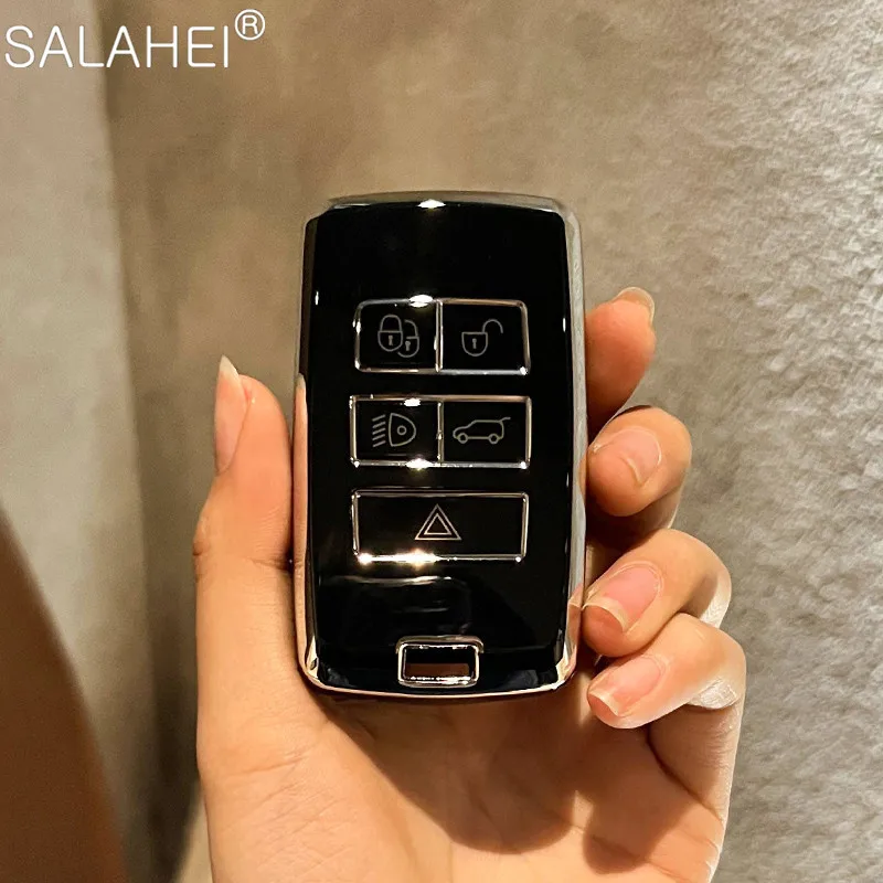 

New TPU Car Key Cover Case Shell For Land Rover Range Rover Sport Evoque Velar Discovery 5 Sport 2018 2019 Keychain Accessories