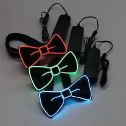 LED Strap Clip Cosplay Supplies Festival Costume Party Performance Hanging Pants Luminous Bow Tie Suspenders Set
