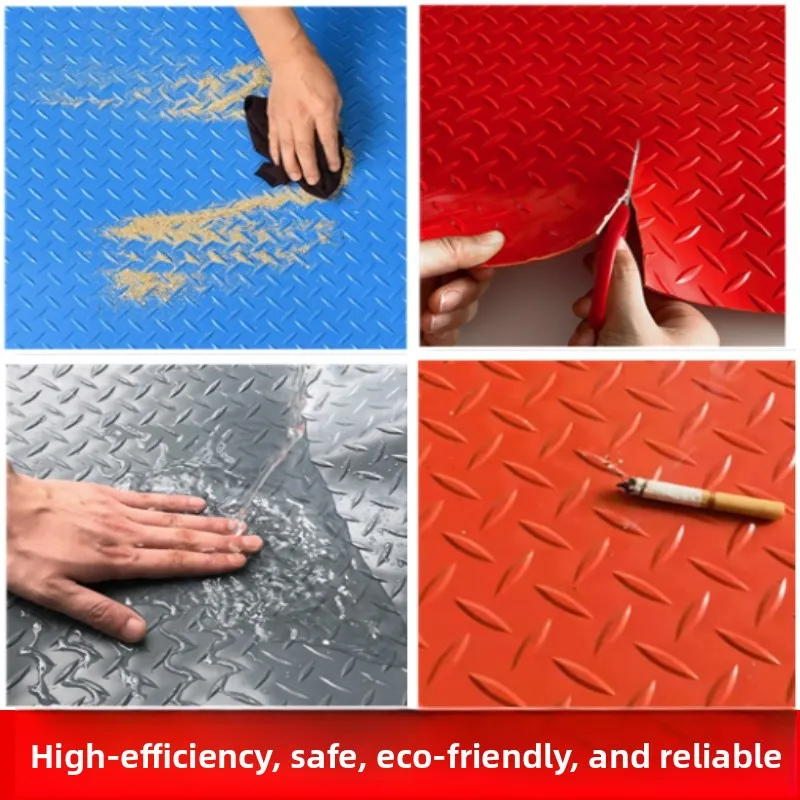 Thiened PVC Rubber Anti-Slip Mat Kitchen Floor Carpet Outdoor Industrial Use Waterproof Durable Home Decor Rug Cusizable