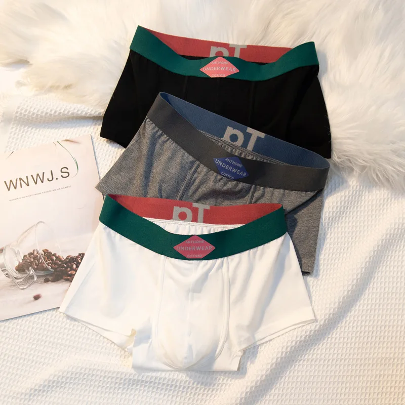 

6 Color Comfortable Sexy Fashion Mens Boxer Simple Style Sport Cotton Boxershort Underwear