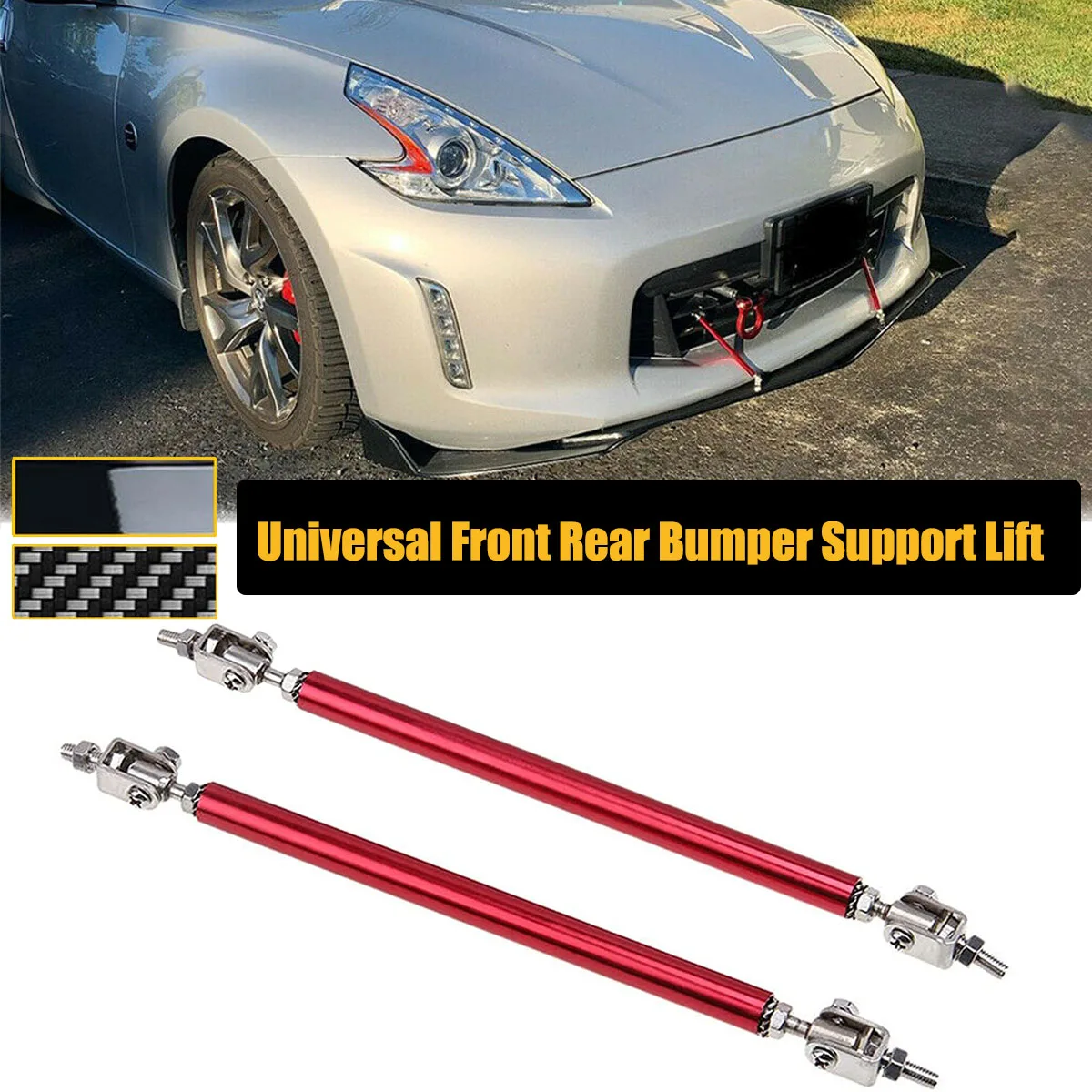 Universale Paraurti Anteriore Labbro Splitter Spoiler Puntone Barra Di Supporto Per Nissan 370Z 350Z Coupe Nismo 2000-2022 Accessori Auto