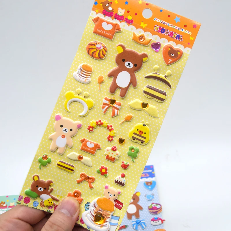 Adorable Rilakkuma Bear Kawaii Stickers for Scrapbooking & DIY Journals