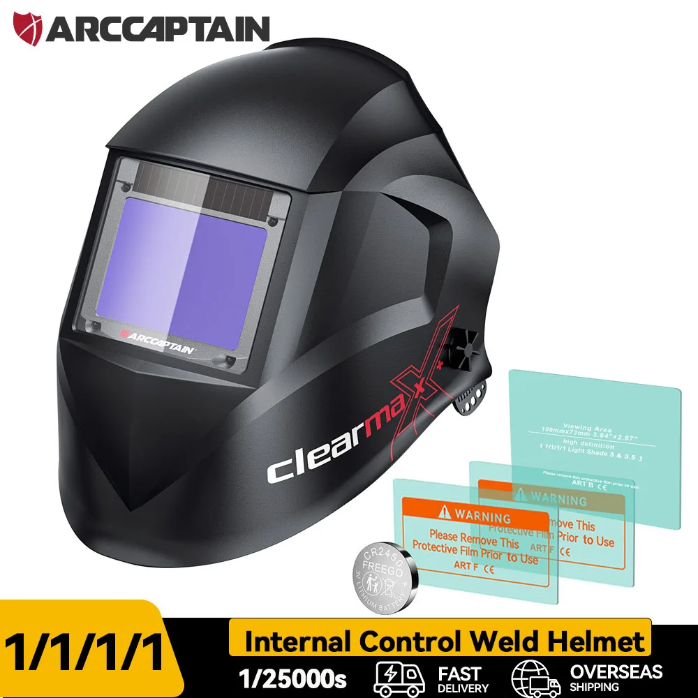 ARCCAPTAIN Welding Helmet With Headgear - Complete Welding Protection Set