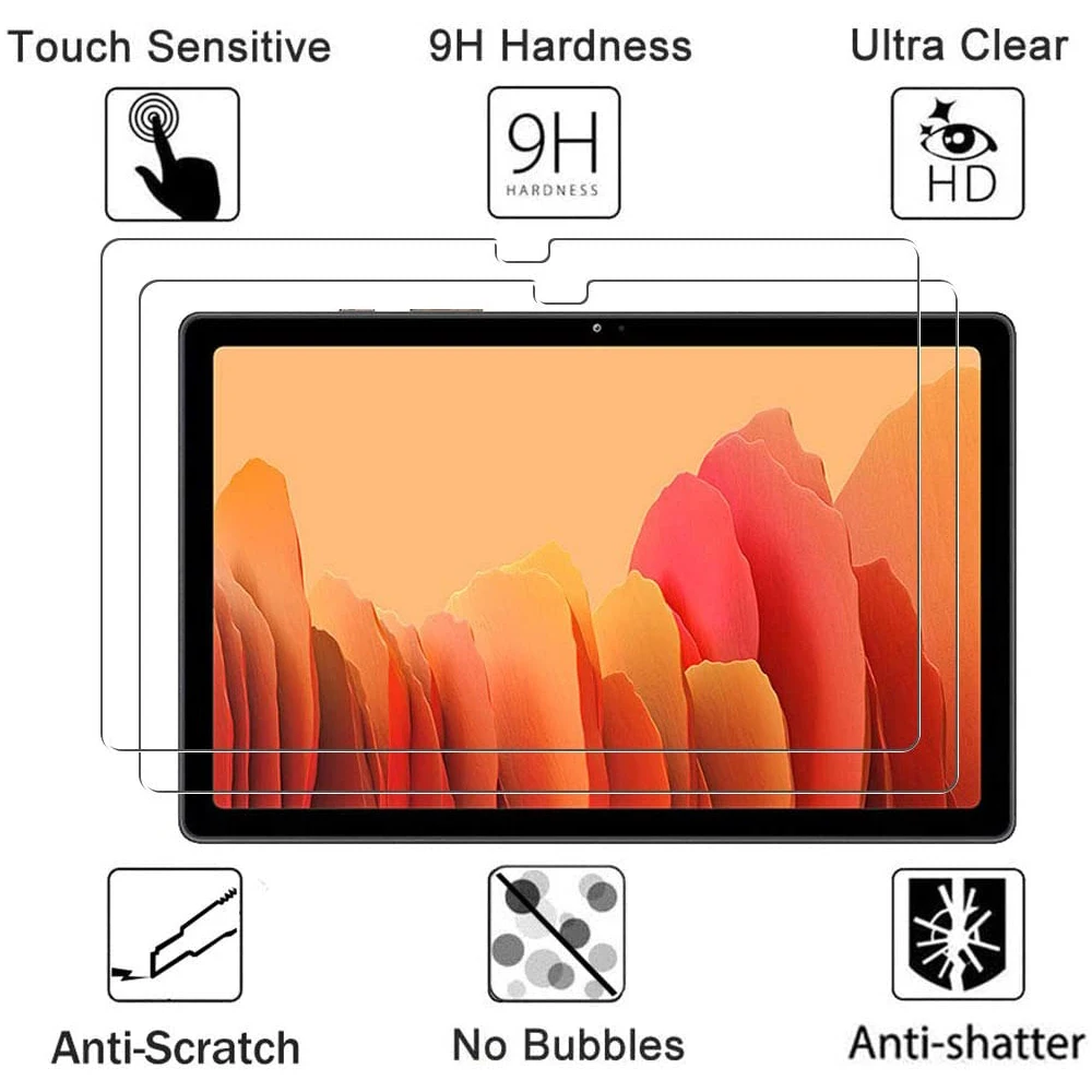 9H Tempered Glass Screen Protector For Samsung Galaxy Tab A7 10.4 Inch 2020 SM-T500 T505 T507 Anti Scratch Clear Protective Film
