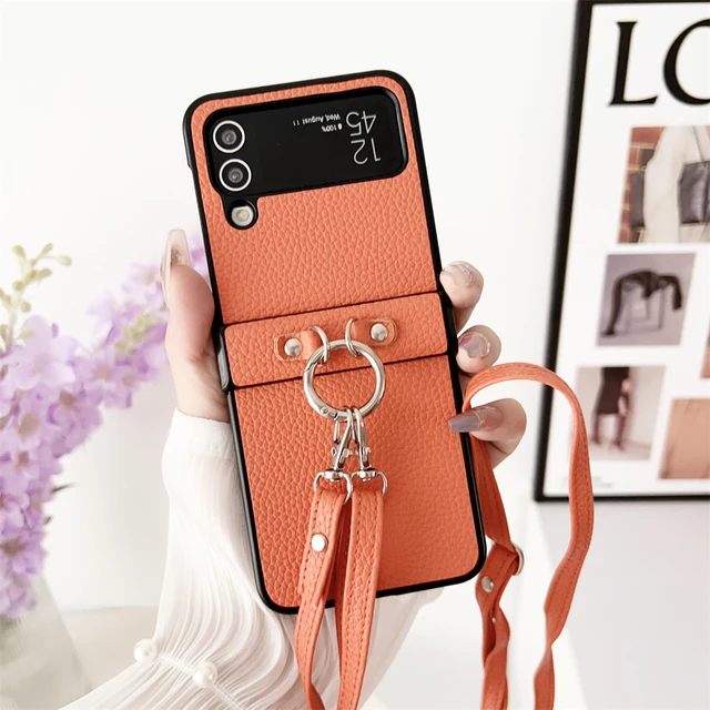 Luxury Flower Pattern Leather Cover For Samsung Galaxy Z Flip 4