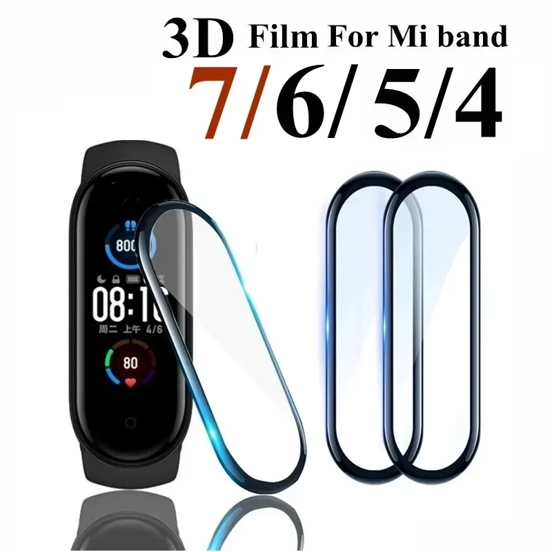 

3PCS Screen Protector for Mi Band 7 6 5 4 Full Screen Cover Composite Film 3D Curved HD Protective Film Smart Watch Film