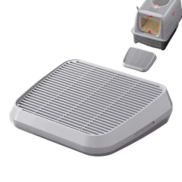 Litter Box Step Cat Litter Catcher Ramp Box Double Layer Elevated Tray With Filter Function Non-Slip Trapper Easy Cleaning tool Litter Box Step Cat Litter Catcher Ramp Box Double Layer Elevated Tray With Filter Function Non-Slip Trapper Easy Cleaning tool