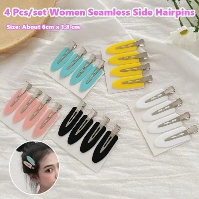 4-teilige nahtlose Haarnadeln für Damen und Mädchen, süßes Make-up, Gesichtswasch-Haarspangen, Zubehör – Detail 1
