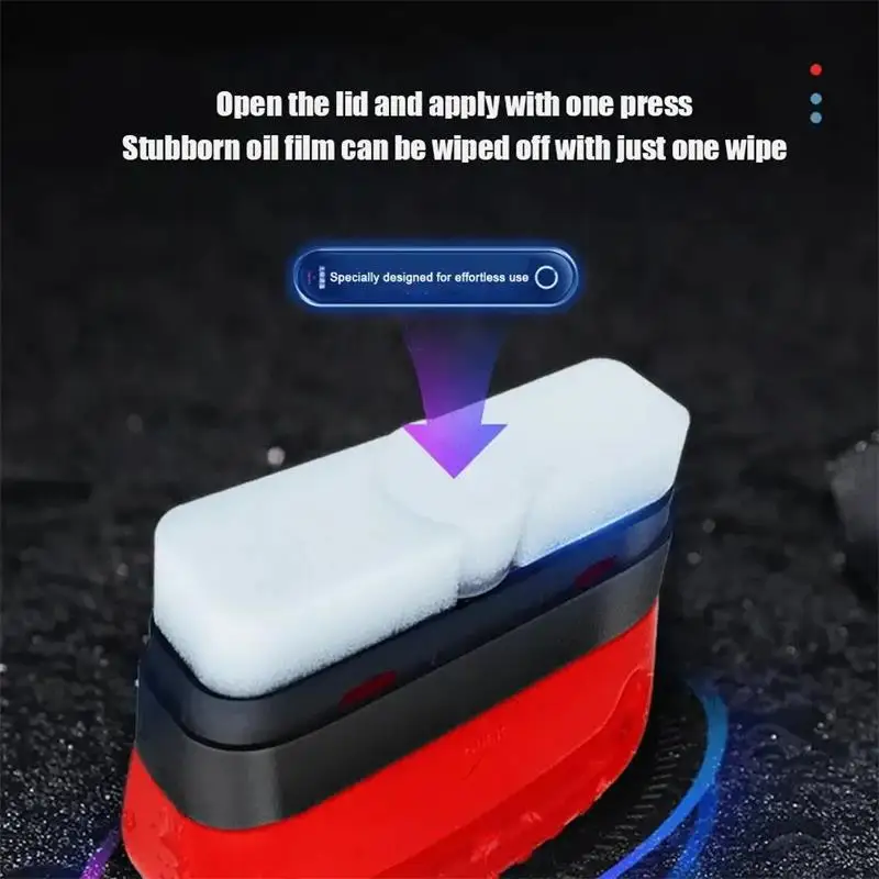 Car Glass Glossy Powerful Car Windshield Cleaner Oil Film Remover Car Window Glass Cleaner Removes Dirt Car Cleaning Brush New