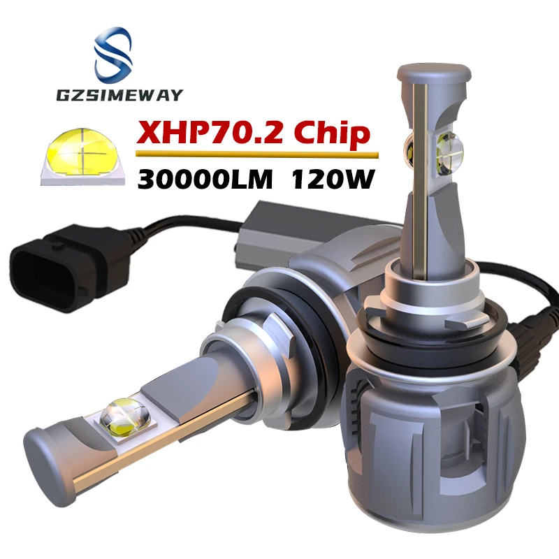 

2PCS 30000LM H4 LED Lamp H7 H11 9012 D2H Car Headlight 5500K 120W XHP70 Chip LED H8 9005 HB3 HB4 9006 Auto Fog Light Bulbs 6000K