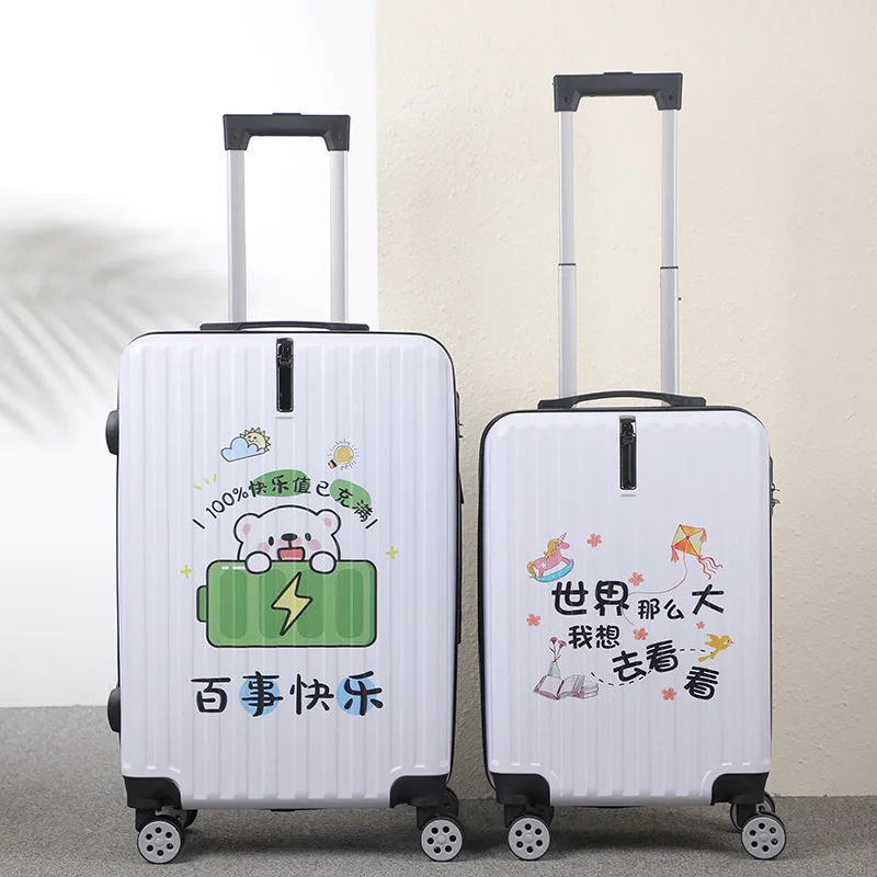 Vintage Travel Suitcases Set 22 24 26 28 20 Inch Cabin Suitcase Rolling  Luggage Pink Cartoon Valise Trolley With Wheels Case - AliExpress