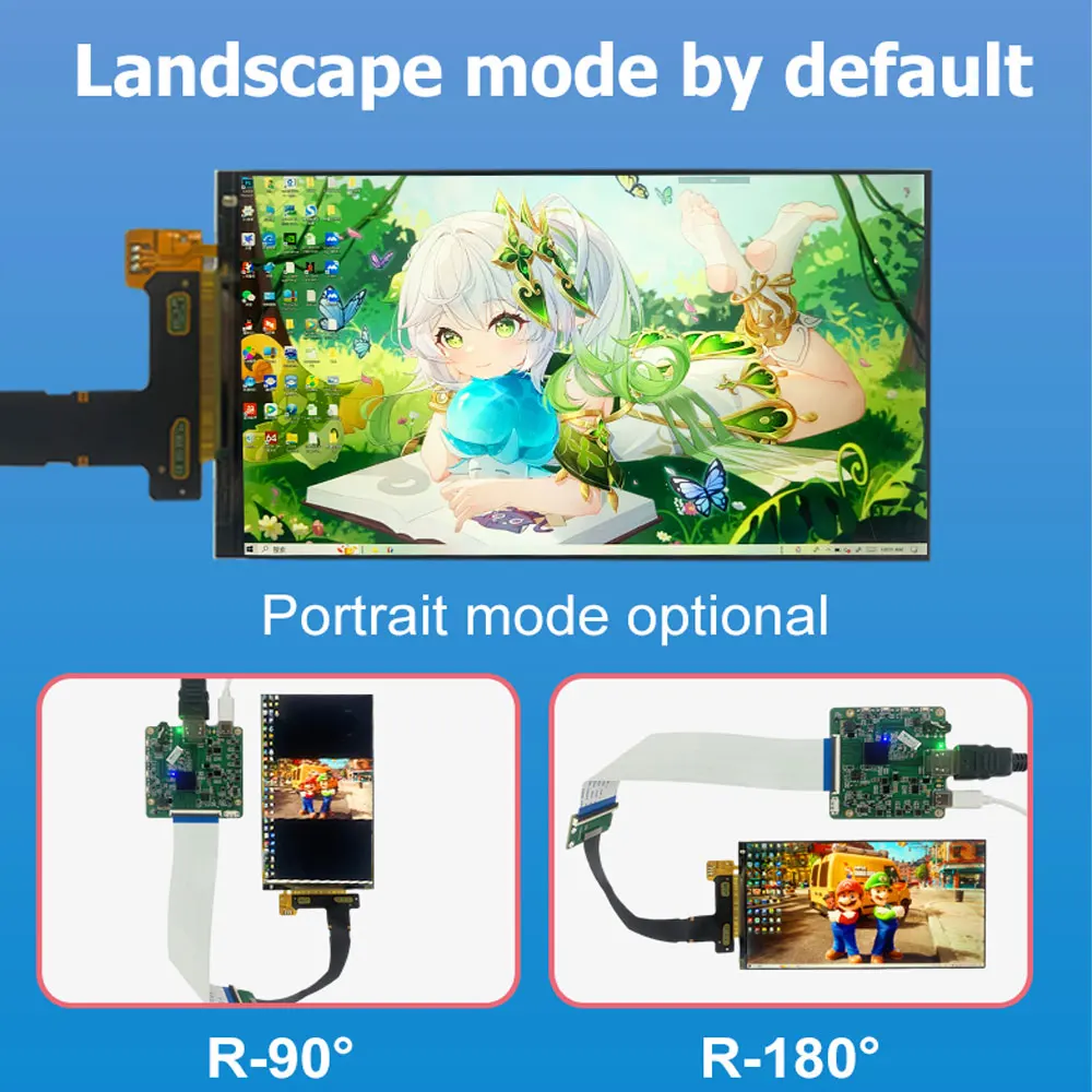 Wisecoco-tela Lcd para Raspberry pi 2k Display Ps4 Game Console tv Box Ajuste de Brilho Paisagem 2560x1440 - Imagem 5