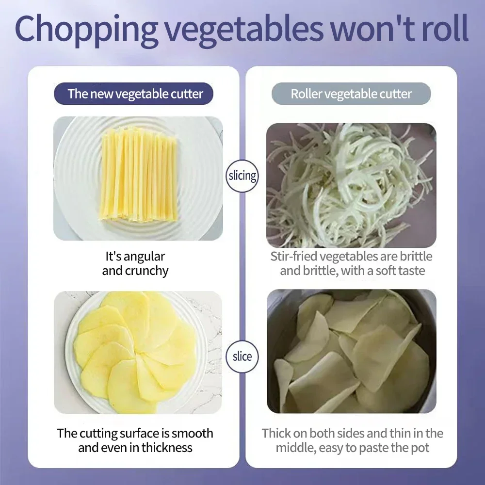 Slicer Safe Mandoline Vegetable Cutter Veggie Dicer Slicer for Julienne French Fry and Potato Get Storage Box with Lid