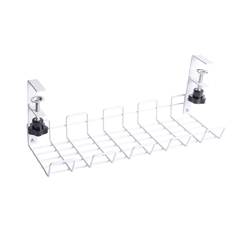 Under Table Storage Rack Cable Management Tray Desk Bottom Socket