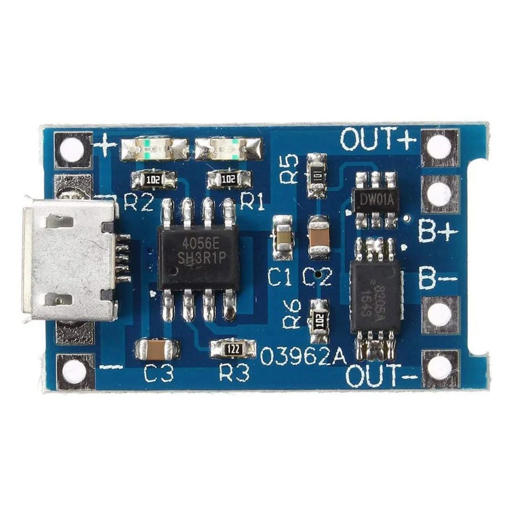 10Pcs 5V 1A 18650 Lithium Battery Charging Board TP4056 Lithium Battery Charging Board -USB Charge Module