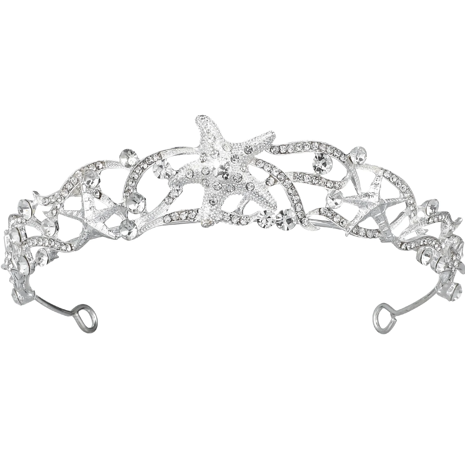 

Bride Headpiece Crown Headdress Fine Stars for Wedding Women Bridal Headband Dinner Party Tiara Hair Accessory