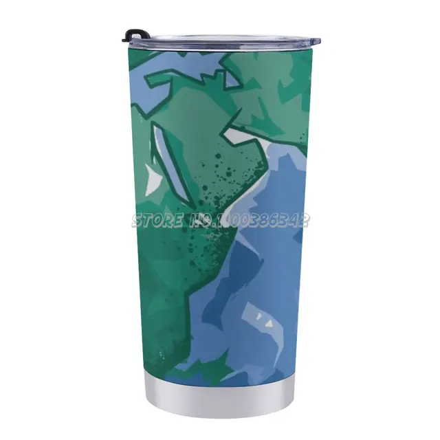 Erde Comic 20 Oz Autó Csésze Utazási Kávé Bögre Rozsdamentes Acél Szigetelt Kávéital Tea Képregény Geschenkidee Tier Welt Lust