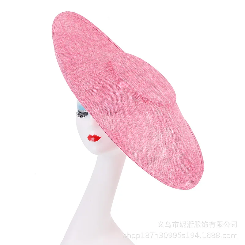 Sinamay Fascinator Hut Basis XL Disc Kopf bedeckung – Detail 9