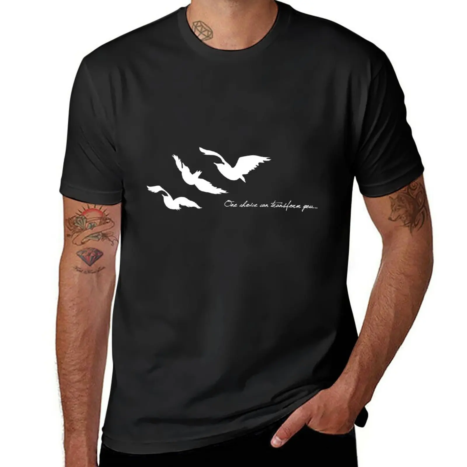 Nuovo Divergente-Una Scelta Ravens Tattoo T-Shirt Ragazzi Magliette Hippie Abbigliamento Uomo Magliette Grafiche