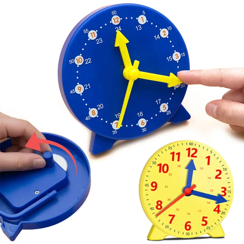 

Children Montessori Clock Educational Toys Hour Minute Second Cognition Colorful Clocks Toys Kids Early Preschool Teaching Aids