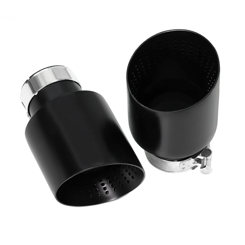 Stainless steel single exhaust tip 1 piece for Golf 7 MK7 GTI Golf R muffler tip exhaust system 63mm universal nozzle tailpipe exhaust muffler tip exhaust trim pipe