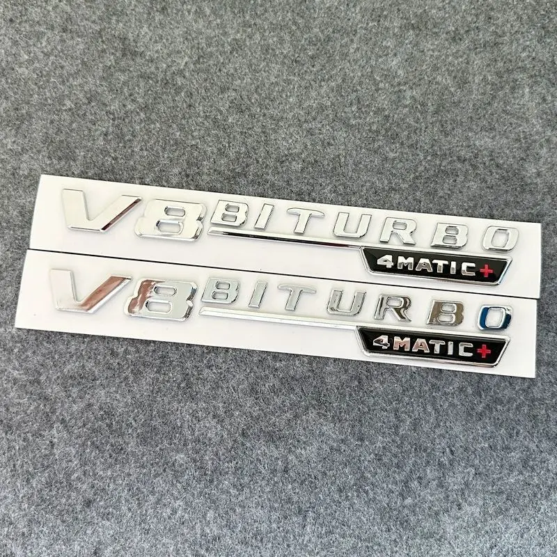Für Mercedes Auto Fender Side Emblem V8 Biturbo 4matic Logo C63S W205 E63S W213 S63 W222 GLC63S X253 GLE63S W167 AMG Zubehör – Detail 3