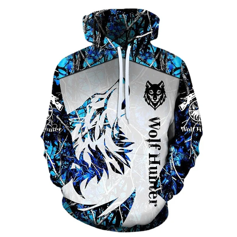 Autumn and Winter Men's Pullover Hooded Drawstring Contrast Letter Abstract Geometric Printed Long Sleeve Hoodies Casual Tops