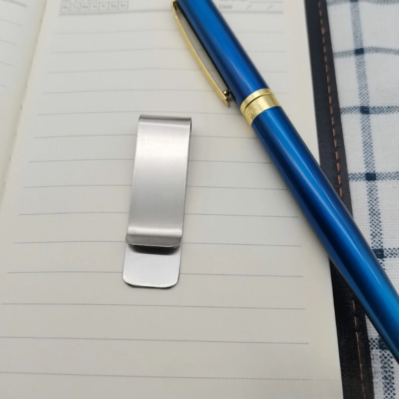 Portable Vintage Brass Money Clip Wallet Thickness Metal Men Cash Bill Clamp Holder ID Credit Card Folder for Male Mini Purse
