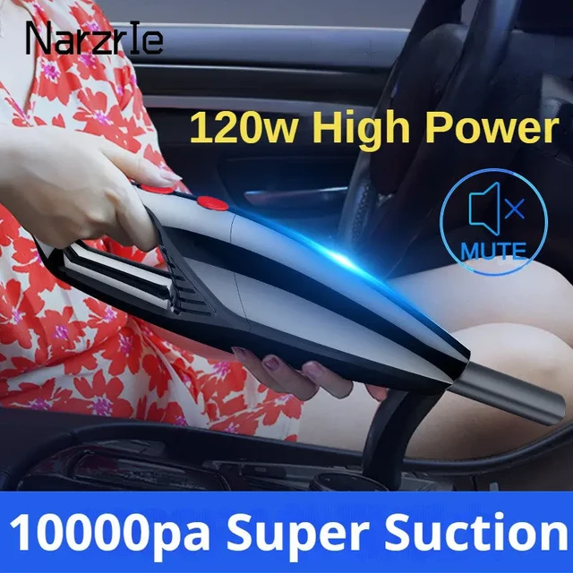 10000Pa Tragbare Leistungsstarke Auto Staubsauger Starke 120W Handheld Mini Auto  Staubsauger Reinigung für Auto Innen Staub sauber - AliExpress