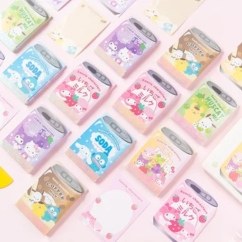 Sanrio Kitty Melody Kuromi Hangyodon Memo Pad Cute Sticky Notes etichetta di cancelleria blocco note Planner Sticker Post School Supply 1