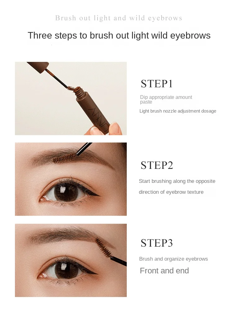 

Unny eyebrow dye cream, eyebrow styling brush, waterproof, long-lasting, non fading eyebrow pencil, eyebrow powder, anti sweat