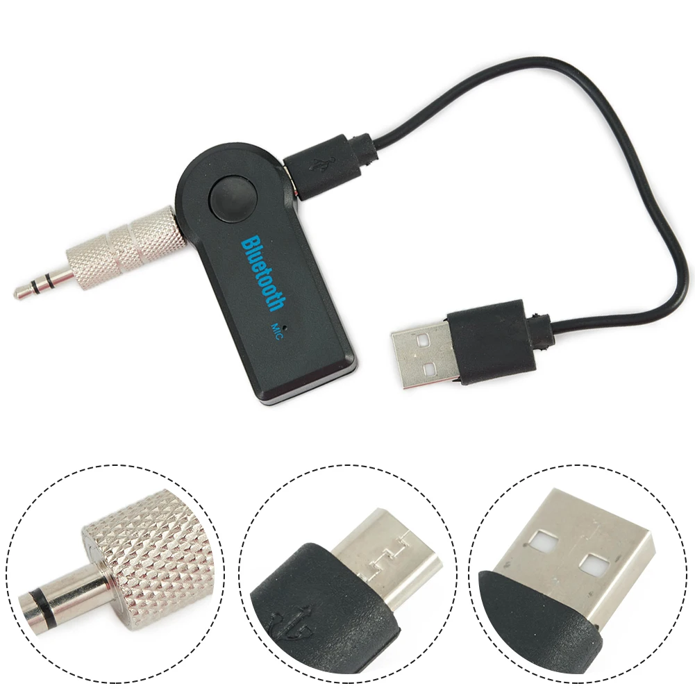 

New Wireless Car BT Receiver Adapter 3.5mm Audio Stereo Music-Handsfree Car Wireless V3.0-compatible Adapter