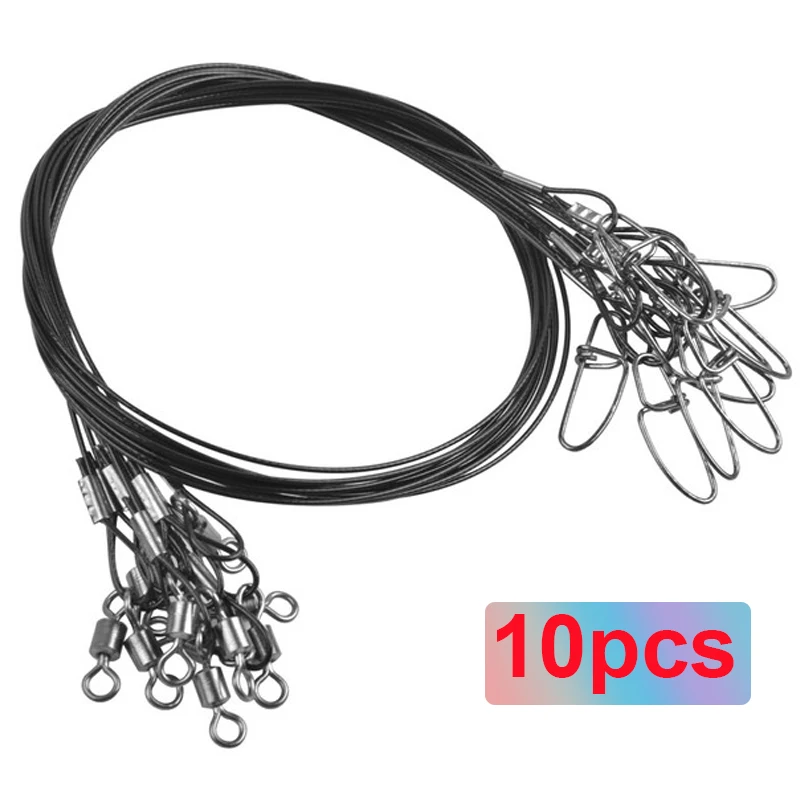 10pcs Sea Fishing Steel Wire Leader Line 125LB 1.0mm Big Size Anti-bite  Fishing-line Tuna Carp Fishing Lure Tackle Equipment - AliExpress