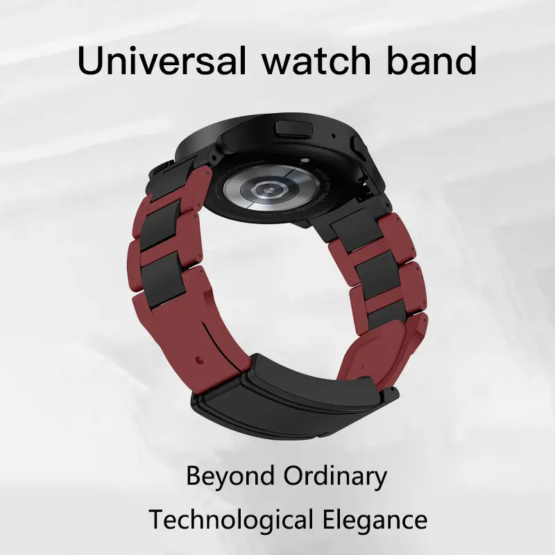 Universal Sports Silicone Watch Strap, 20/22mm, Compatible with Various Smartwatches