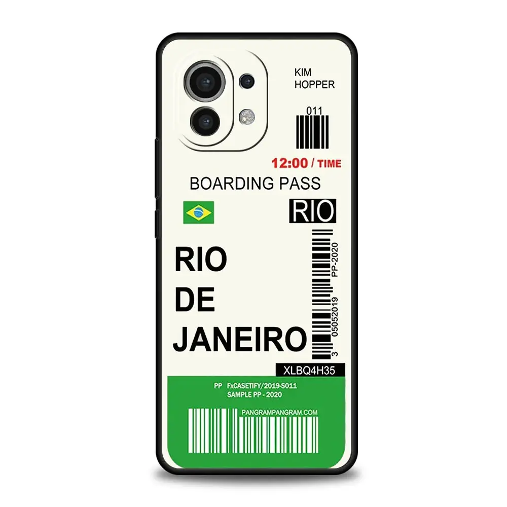 World City Travel Ticket New York Label Phone Case Cover