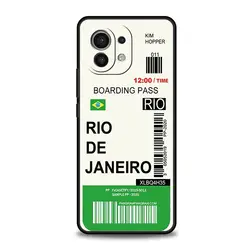 biglietto di viaggio per città del mondo New York cover per telefono con etichetta